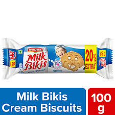 Britannia Milk Bikis SANDWICH Biscuit 100g+20g