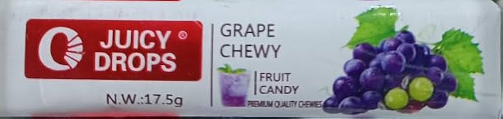 Juicy Drops Grape Chewy Candy 17.5g