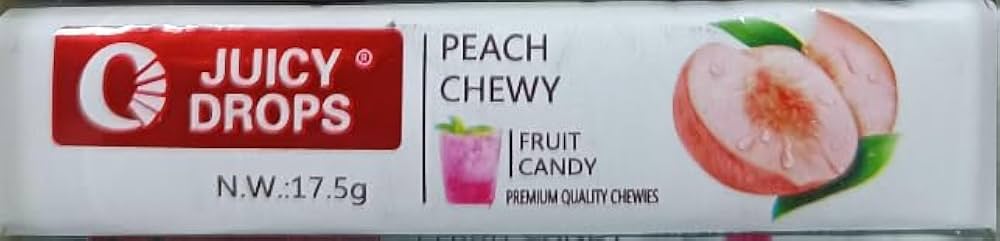 Juicy Drops Peach Chewy Candy 17.5g